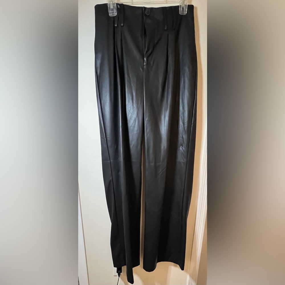 NWT Leather Wide Leg Pants